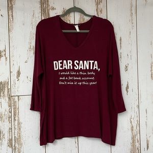 BLVD Maroon Half-Sleeve V-Neck T-Shirt, Size Large. In excellent condition!